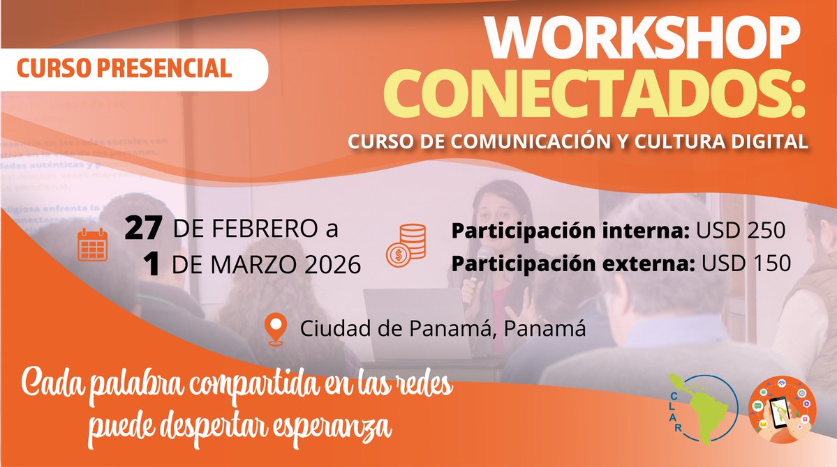 clar_vr's tweet image. ¡Súmate a esta experiencia! Ya están disponibles las inscripciones para el Workshop CONECTADOS: Comunicación y Cultura Digital. Te invitamos a un espacio pensado para comunicar con sentido, creatividad y espíritu fraterno. 
Inscipciones en: comuni.clar.org/course/ql4zpyci

#NacerDeNuevo