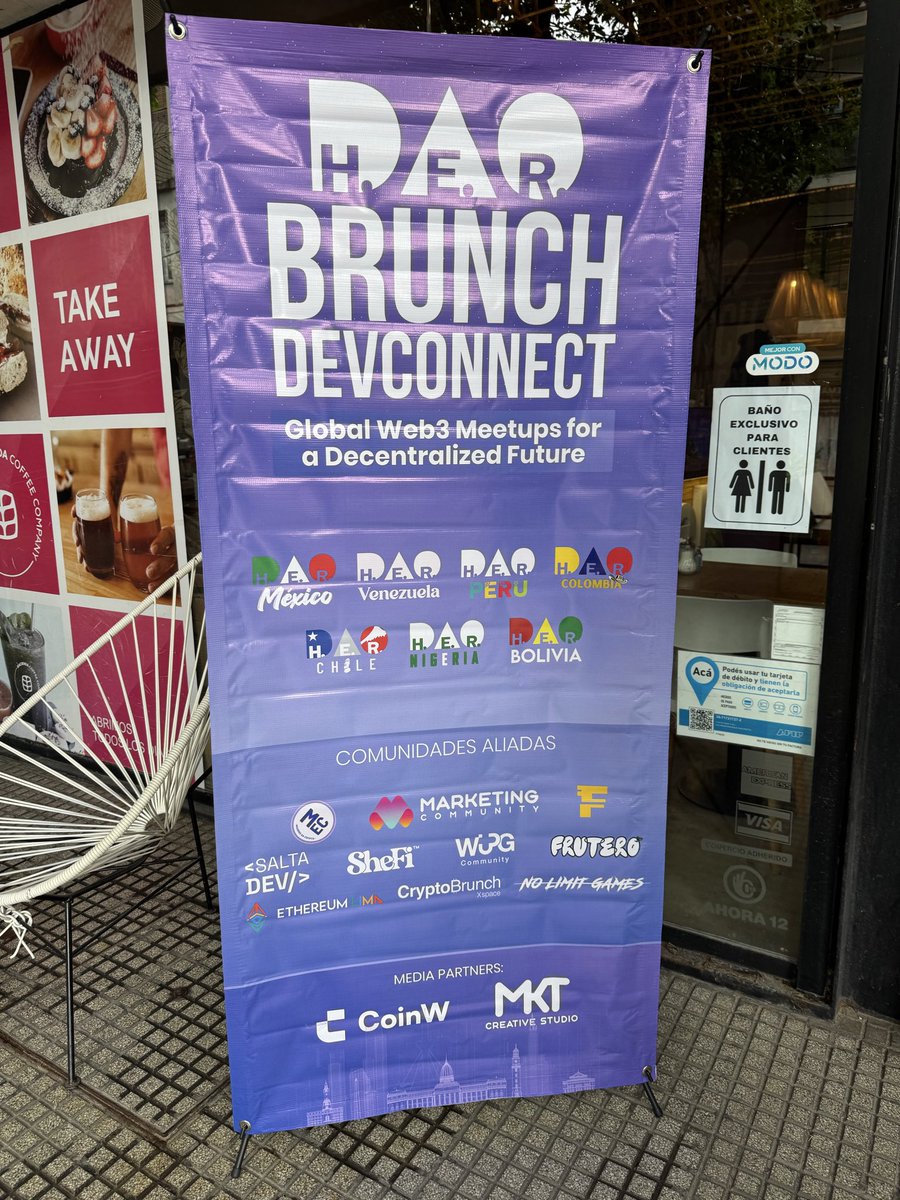 Llegamos al brunch de <a href="/_HerDAO/">H.E.R. DAO (Mainnet Arc)</a> 😌😌
<a href="/VaraNetwork_ES/">Vara Network en Español</a> <a href="/Uniswap/">Uniswap Labs 🦄</a> Gracias!!!