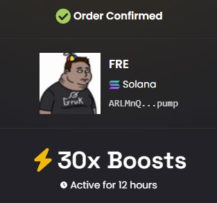 keemotrades's tweet image. let&apos;s get that #1 Dex Spot Back,

30x boosts secured.

$fre looks so free here.