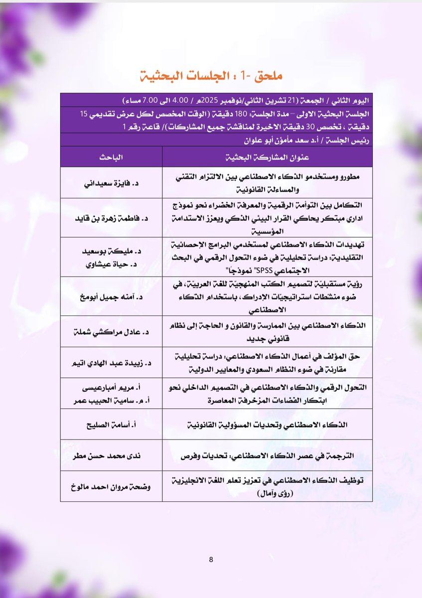 🌺تذكير 🌺يحدث الان
الجلسة البحثية الاولى
فعاليات المحفل العلمي الدولي17 بنسخته الالكترونية

الذكاء الاصطناعي في العلوم المختلفة

رئيس الجلسة البحثية:أد. سعد مأمون ابو علوان

رابط قاعة الزووم:
قاعة رقم واحد

☘️ أهلا" وسهلا" ومرحبا"