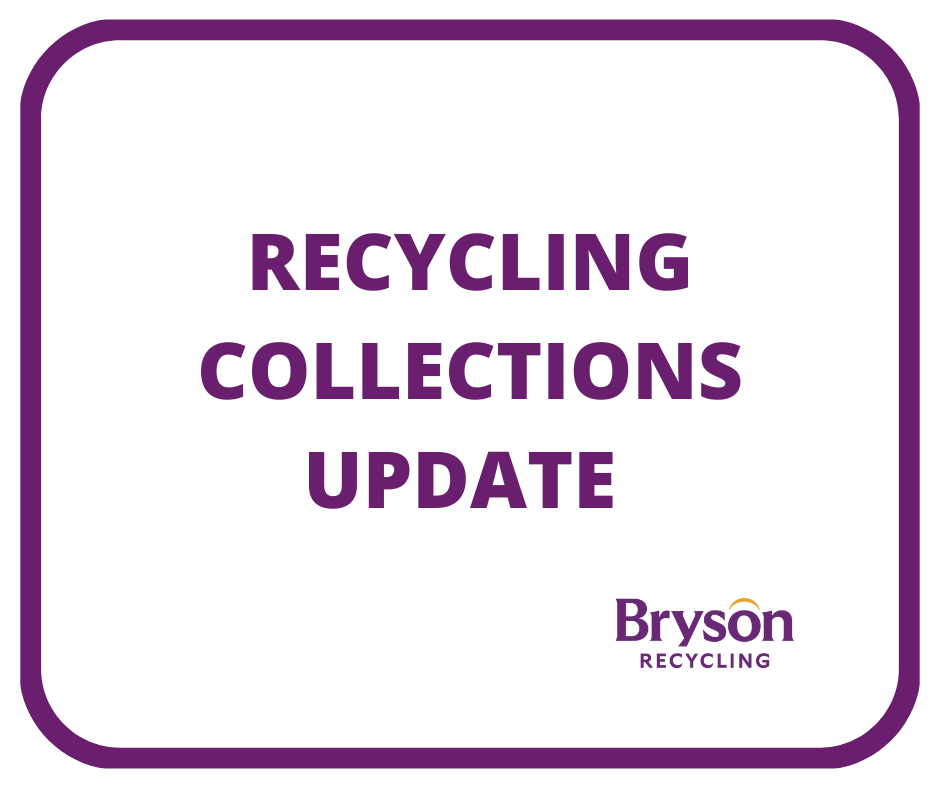 BrysonRecycling's tweet photo. Our crews will be out collecting recycling on Saturday 22nd November from 7am. If your recycling has not been collected, please continue to leave your containers out if it is safe to do so. Sorry for the delay &amp; any inconvenience caused. Thank you once more for your patience. https://t.co/7MBVVp3O59