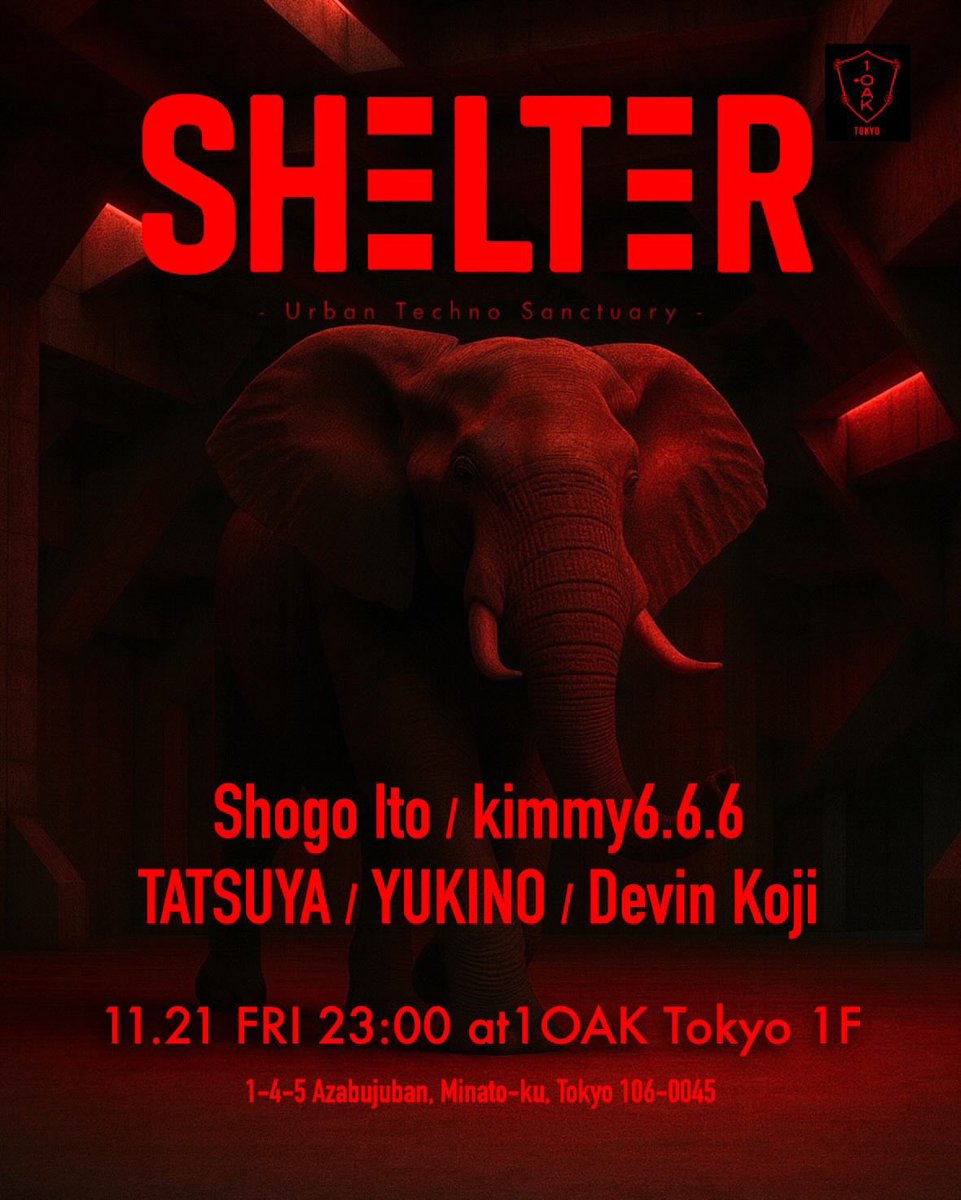 2025.11.21 fri
今夜は1oak DJ
ゲスト希望の方はお気軽にDMください🙌