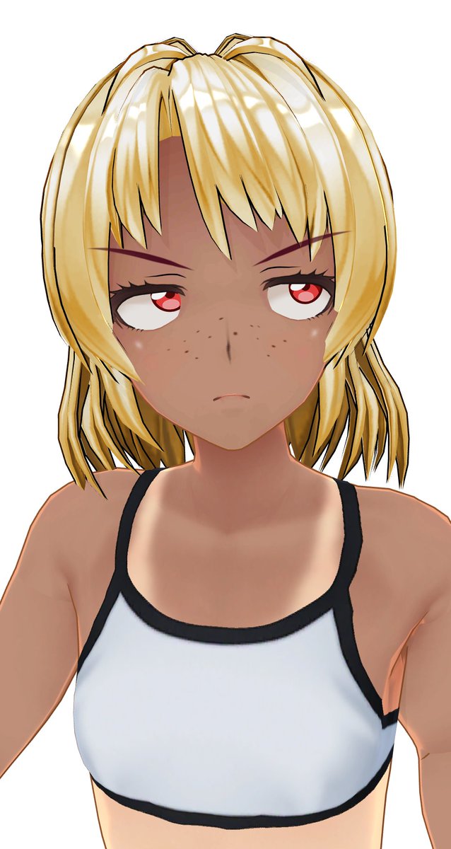 日焼け三白眼子ちゃん表情弄り
#カスタムキャスト 