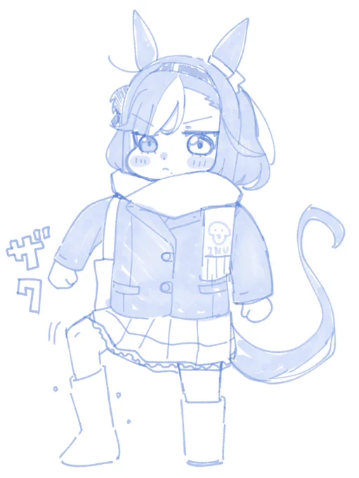雪に備えて長靴履いてるアドマイヤグルーヴちゃん きゅとだね