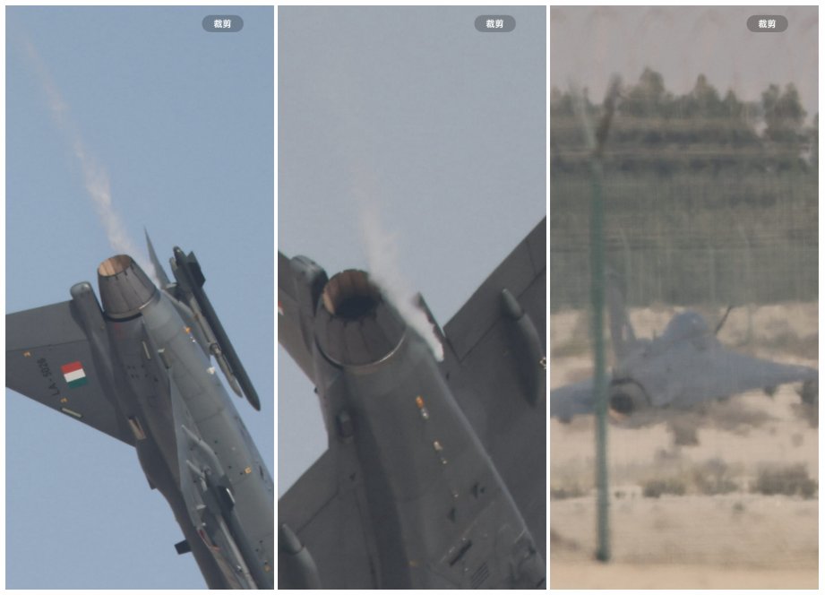 Irves_Watch's tweet image. Smoke from the oil leak just before the crash of Tejas. 🫣