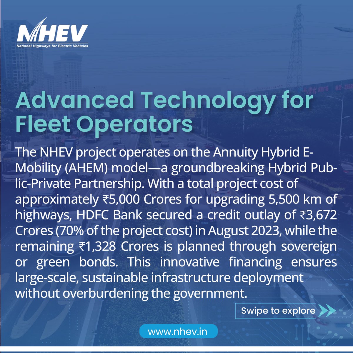 NHforEV's tweet image. NHEV is accelerating India’s e-highway revolution—5,500 km corridors, 3G Energy Stations, and a scalable PPP model under AHEM powering the shift to clean mobility.

#NHEV #EHighways #EVInfrastructure #CleanMobility