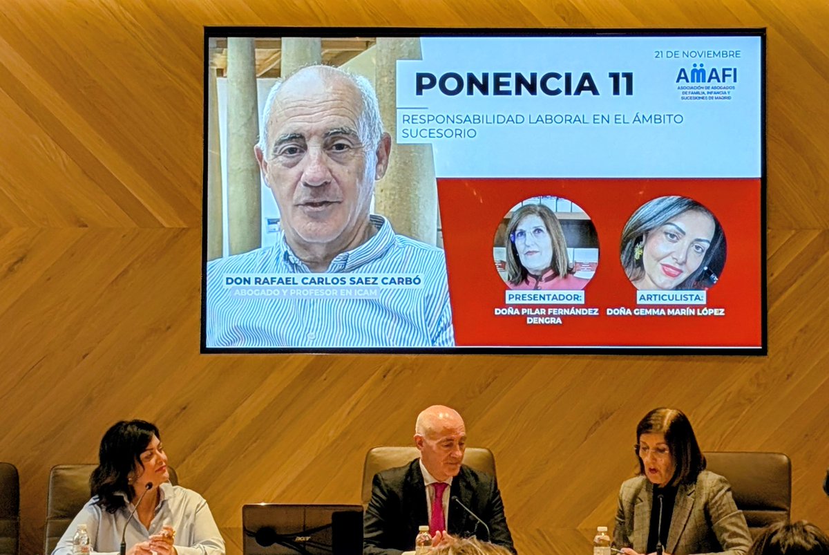 Última ponencia sobre responsabilidad laboral en el ámbito sucesorio <a href="/somosamafi/">AMAFI</a> <a href="/FernandezDengra/">Fernández Dengra Abogados</a>