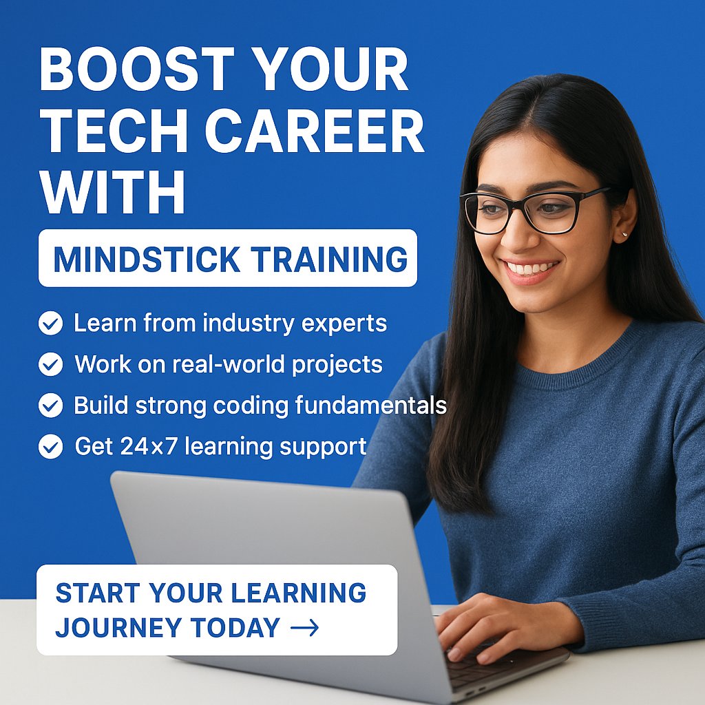 _MindStick_'s tweet image. Want to learn real coding skills and work on industry-level projects?
MindStick Training provides hands-on learning, expert guidance, and certification to help you grow more rapidly in the IT industry.
training.mindstick.com
#TechTraining #CodingLife #LearnToCode #programmers