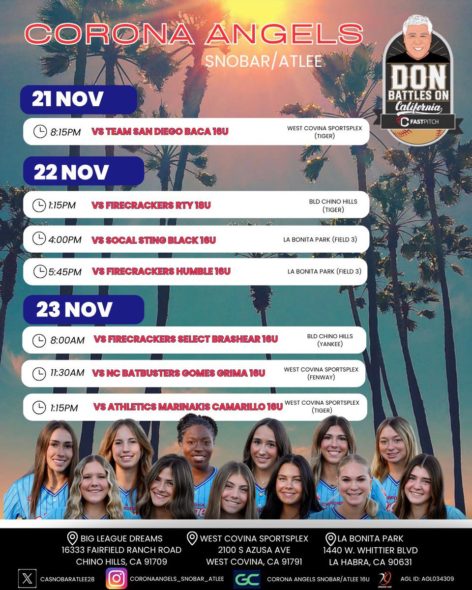 Last Showcase for the Fall Season, come check us out! <a href="/No_Sno19/">Noli Snobar</a> <a href="/CASnobarAtlee28/">Corona Angels Snobar / Atlee 2028</a> <a href="/tarynatlee_/">Taryn Atlee 🇵🇭</a>   <a href="/JessicaVentoza/">Jessica Ventoza</a> <a href="/KateMalveaux/">Kate Malveaux</a> <a href="/CoachMalveaux/">Chris Malveaux</a> <a href="/rykerzc/">Ryker Zane Chason</a> <a href="/DJSanders37/">Doni Jeneé</a> <a href="/savannaparker12/">Savanna Parker</a> <a href="/coachcbartlett/">Megan C Bartlett</a> <a href="/hailey_decker_/">Hailey Decker</a> <a href="/Coach_JBloomer/">Coach Josh Bloomer</a> @caitlinlowe <a href="/lappin37/">Lauren Lappin</a> <a href="/A_Freeman9/">Amber Freeman</a> <a href="/kaija_gibson/">Kaija Gibson</a>