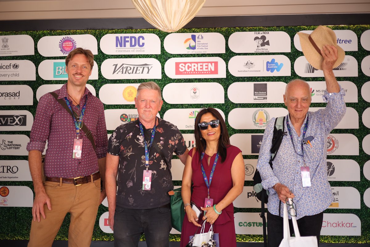 nfdcindia's tweet photo. Caught in candid joy at Waves Film Bazaar 2025, these smiles say it all! 💛🎬
#WavesFilmBazaar #FilmBazaar #Cinephiles #MarketScreenings #IFFIGoa #IFFI56 #IFFIGoa #IFFI2025 #NFDC #FilmFestivals https://t.co/K6hbtm5dMi