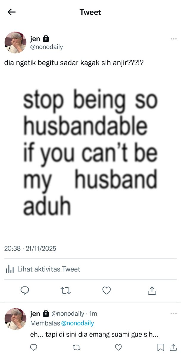 kopidumpz's tweet image. jaemjen one tweet au
; minta dipuji