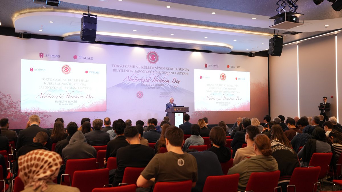 AtillaArkan's tweet photo. Türkiye Büyük Millet Meclisi’mizin gerçekleştirdiği Tokyo Camii ve Külliyesi’nin Kuruluşunun 88. Yılında “Japonya’da Bir Osmanlı Seyyah: Abdürreşid İbrahim Bey” Paneli ve Sergisi’ne ev sahipliği yaptık. 
Japonya Büyükelçisi Masami TAMURA, Türkiye-Japonya Parlamentolar Arası Dostluk Grubu Başkanı Hulki Cevizoğlu ve mütevelli heyeti başkanımız Prof. Dr. İrfan Gündüz’ün de katıldığı programda; Abdürreşid İbrahim Bey’in Japonya’da gerçekleştirdiği hizmetleri ve iki ülke arasındaki kardeşlik bağlarını nasıl güçlendirdiği bir kez daha hatırladık. Verimli bir program oldu, emeği geçenlere teşekkür ederim.