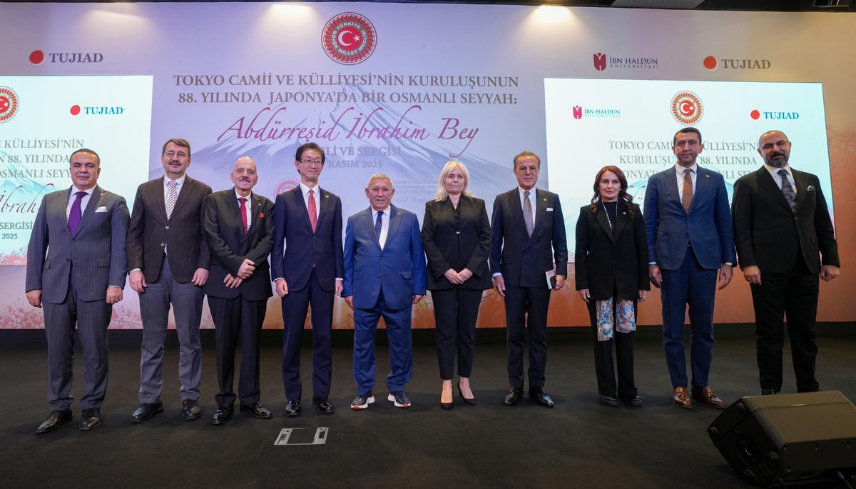 AtillaArkan's tweet photo. Türkiye Büyük Millet Meclisi’mizin gerçekleştirdiği Tokyo Camii ve Külliyesi’nin Kuruluşunun 88. Yılında “Japonya’da Bir Osmanlı Seyyah: Abdürreşid İbrahim Bey” Paneli ve Sergisi’ne ev sahipliği yaptık. 
Japonya Büyükelçisi Masami TAMURA, Türkiye-Japonya Parlamentolar Arası Dostluk Grubu Başkanı Hulki Cevizoğlu ve mütevelli heyeti başkanımız Prof. Dr. İrfan Gündüz’ün de katıldığı programda; Abdürreşid İbrahim Bey’in Japonya’da gerçekleştirdiği hizmetleri ve iki ülke arasındaki kardeşlik bağlarını nasıl güçlendirdiği bir kez daha hatırladık. Verimli bir program oldu, emeği geçenlere teşekkür ederim.