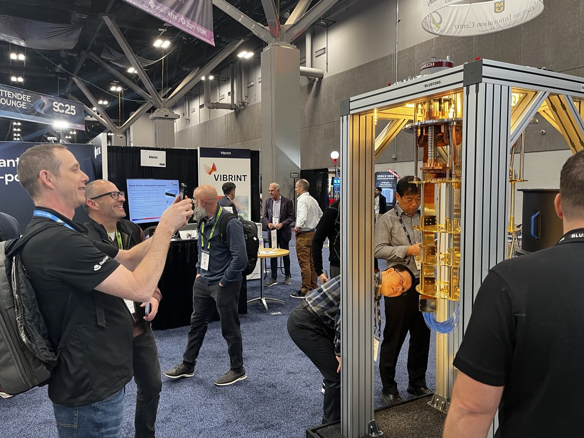 BlueFors_Ltd's tweet image. Thank you for an amazing #SC25!
It was inspiring to connect with the #HPC community and showcase how Bluefors enables scalable #quantumtechnology through advanced cooling solutions.
@Supercomputing 
#QuantumComputing #Cryogenics #CoolForProgress