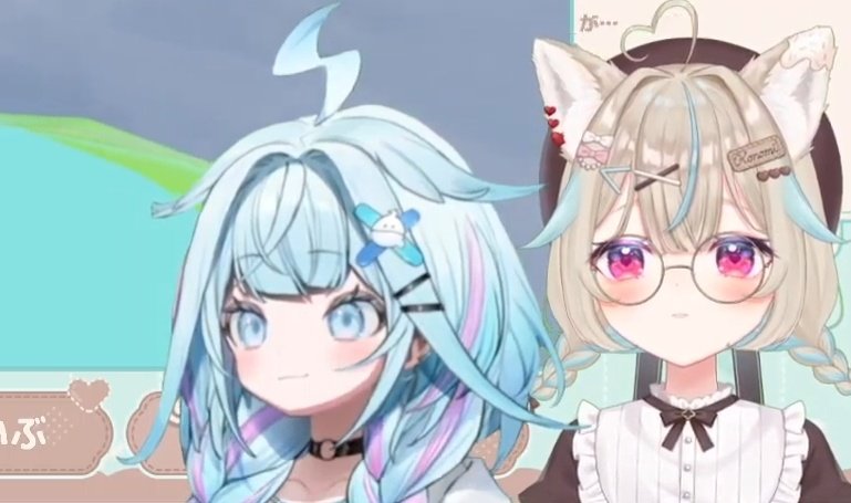 すぅちゃん視点（←）だとすぅちゃんが大きくて、このちゃん視点