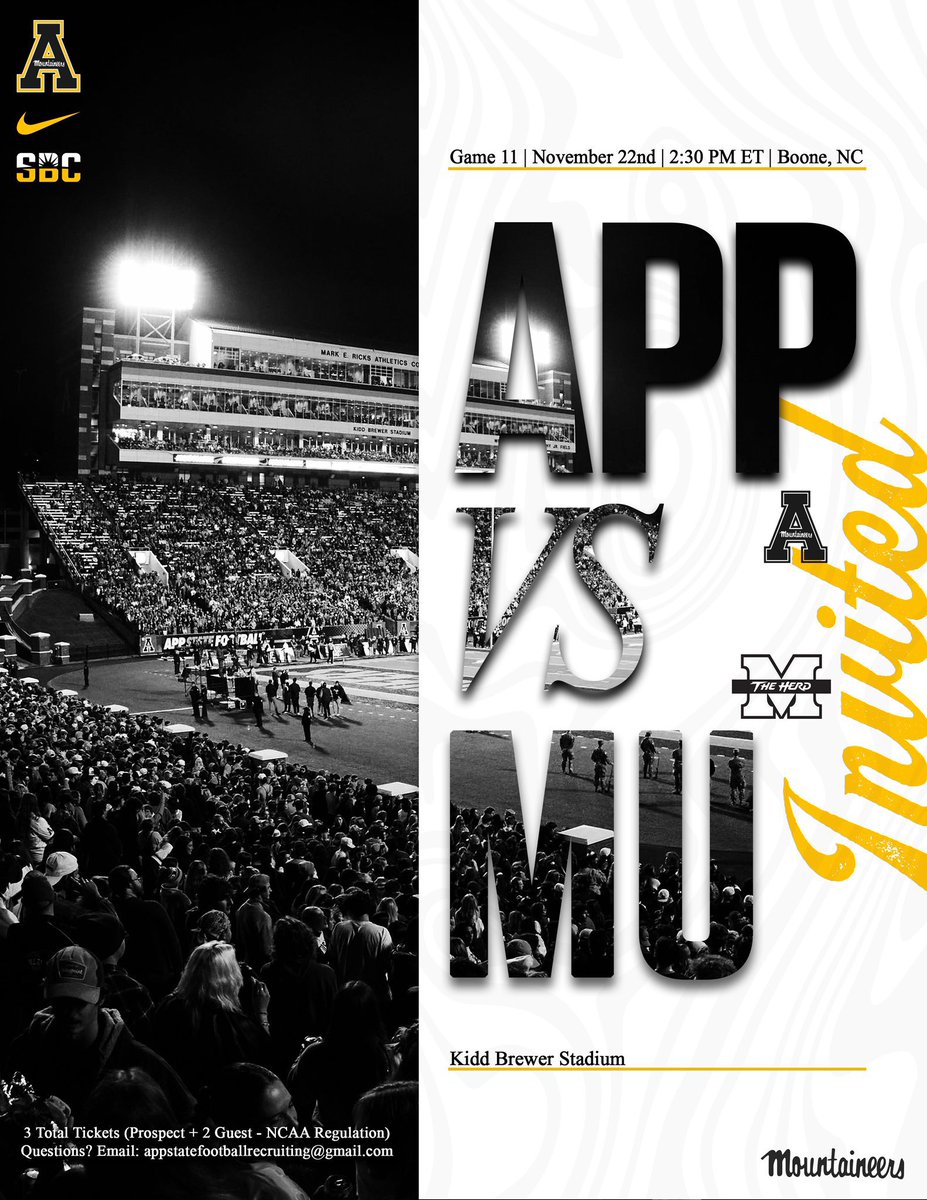 BaylorDuncan's tweet image. Excited to be at App state this weekend!
@coachmogridge @CoachJCros @CoachTRichIII @AppState_FB