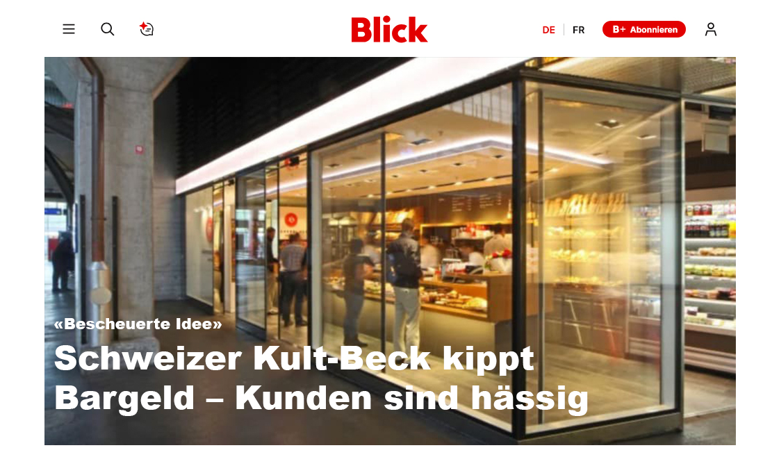 StandPunkt_News's tweet image. Bargeld ade – es ist ja nur ein Test

Die Hug-Bäckerei testet den Verzicht auf Scheine und Münzen – und trifft auf breiten Widerstand

Ein Test, der nervt
Die Schweizer Bäckereikette Hug, ein echter Klassiker in der Innerschweiz und darüber hinaus, wagt das Experiment: In zwei…