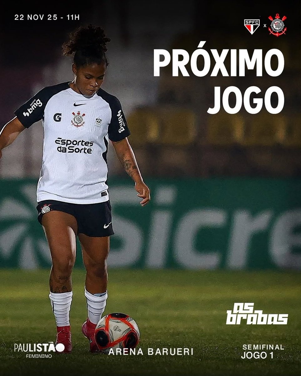 vini_developer2's tweet image. E amanhã já tem outro Corinthians x São Paulo 😅

Semifinal do paulistão feminino, jogo de ida, 11h da manhã em Barueri