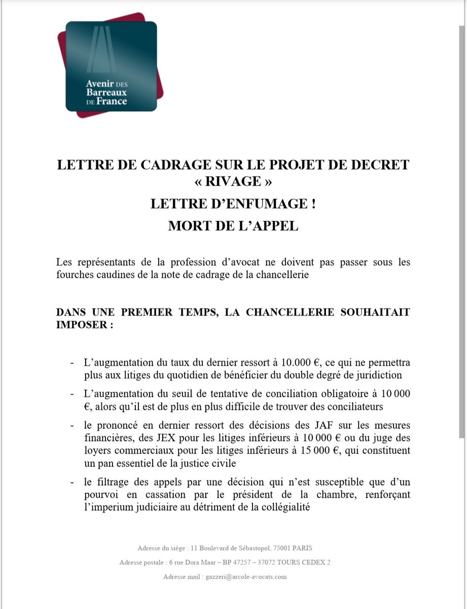 AVENIR DES BARREAUX DE FRANCE - ABF tweet media