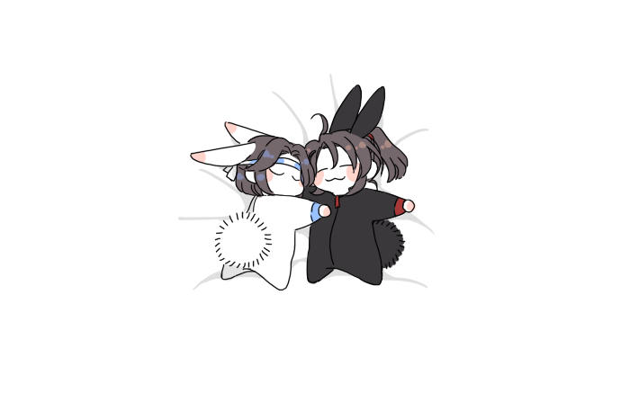 JST0275_duck's tweet photo. 🐰🐰💤
#MDZS https://t.co/6oJP5wqJ3U