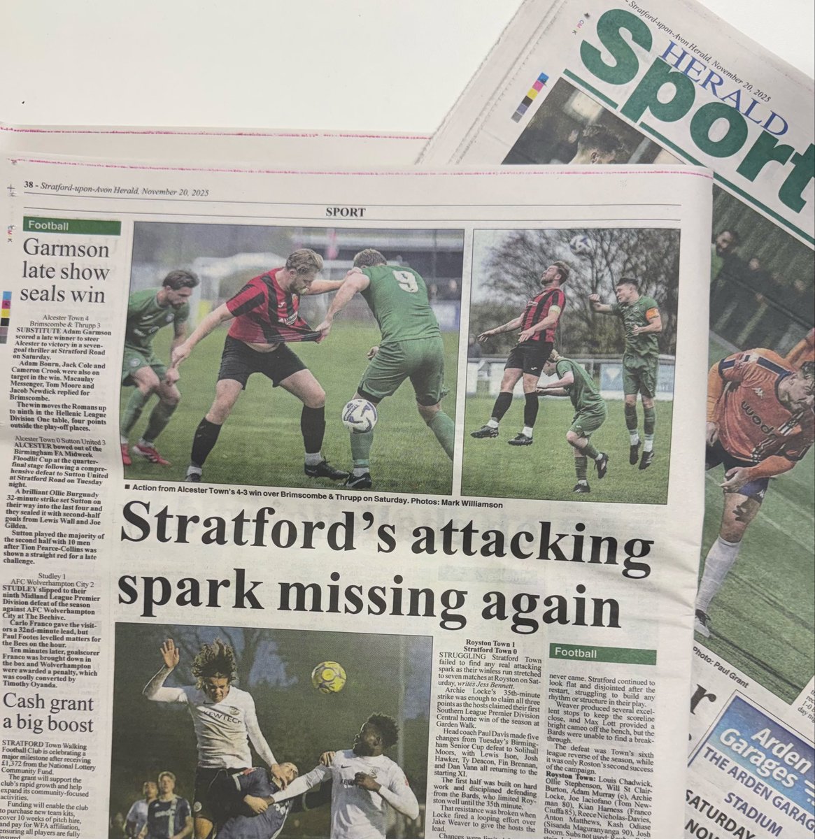📰 𝗚𝗮𝗿𝗺𝘀𝗼𝗻 𝗟𝗮𝘁𝗲 𝗦𝗵𝗼𝘄 𝗦𝗲𝗮𝗹𝘀 𝗪𝗶𝗻 

Alcester Town’s latest feature in the Stratford Herald is a brilliant piece. Read all about it…

stratford-herald.com/sport/head-coa…