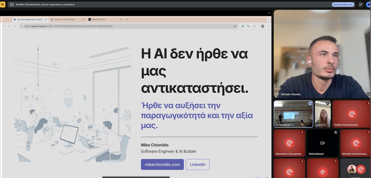 mike_chionidis's tweet image. I spoke about AI at the biggest startup in Greece (efood.gr). 

Talked about real applications, productivity, and how to increase your value with it.

Greece is still far behind in AI adoption.

There is a huge opportunity for anyone willing to take it seriously…