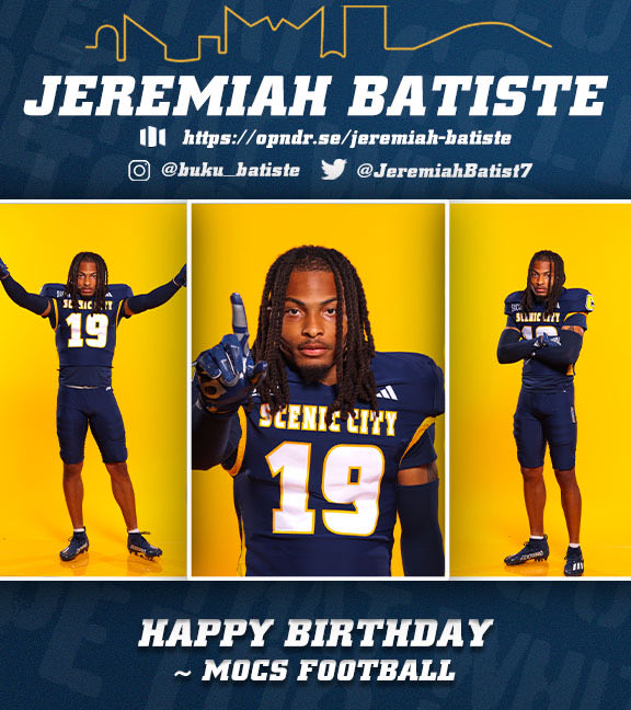 𝐇𝐚𝐩𝐩𝐲 𝐁𝐢𝐫𝐭𝐡𝐝𝐚𝐲 🎂🎁🎉

➡️ <a href="/JeremiahBatist7/">Batiste⚜️</a> 

🔗 opndr.se/jeremiah-batis…

#GoMocsFB x #ClimbTheMtn