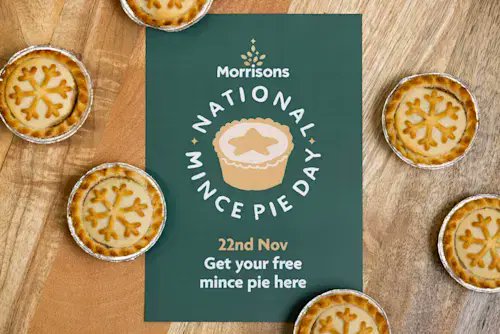 freesamplescouk's tweet image. 🥧🎄 National Mince Pie Day is 22 Nov!
Morrisons is giving away 50,000 FREE mince pies, running a festive Post-a-Pie event + sharing seasonal recipes! 😍✨

See how to take part 👇
fsdl.uk/pies/