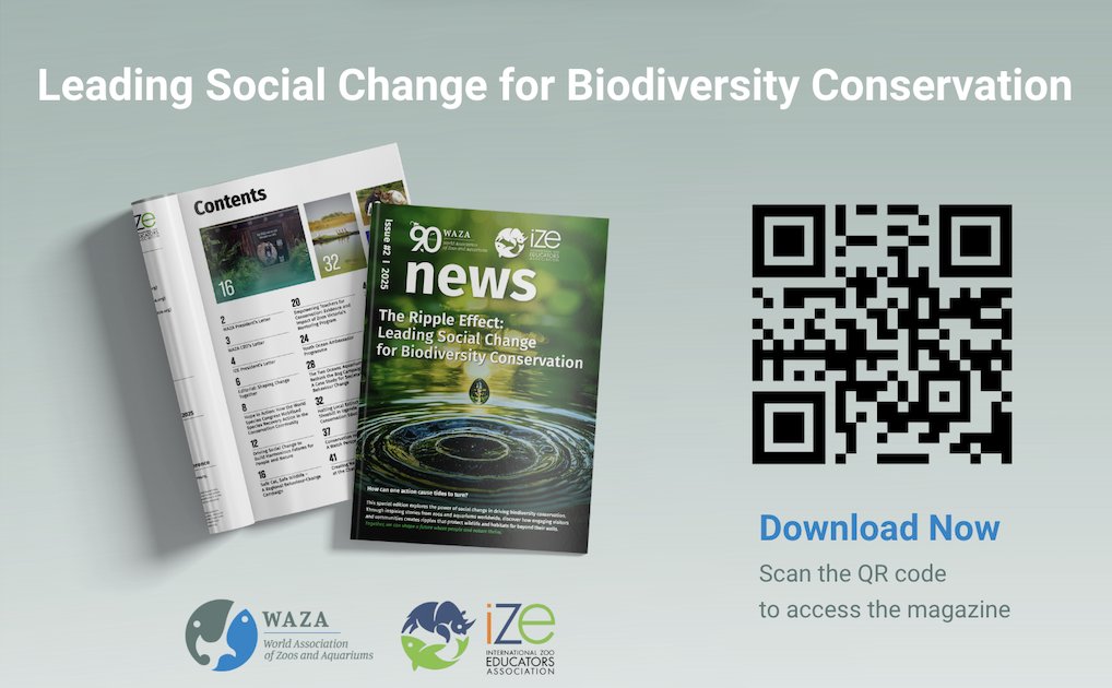 Blooloop's tweet image. WAZA &amp;amp; IZE launch joint publication on social change for biodiversity conservation. tinyurl.com/56x9pc5v