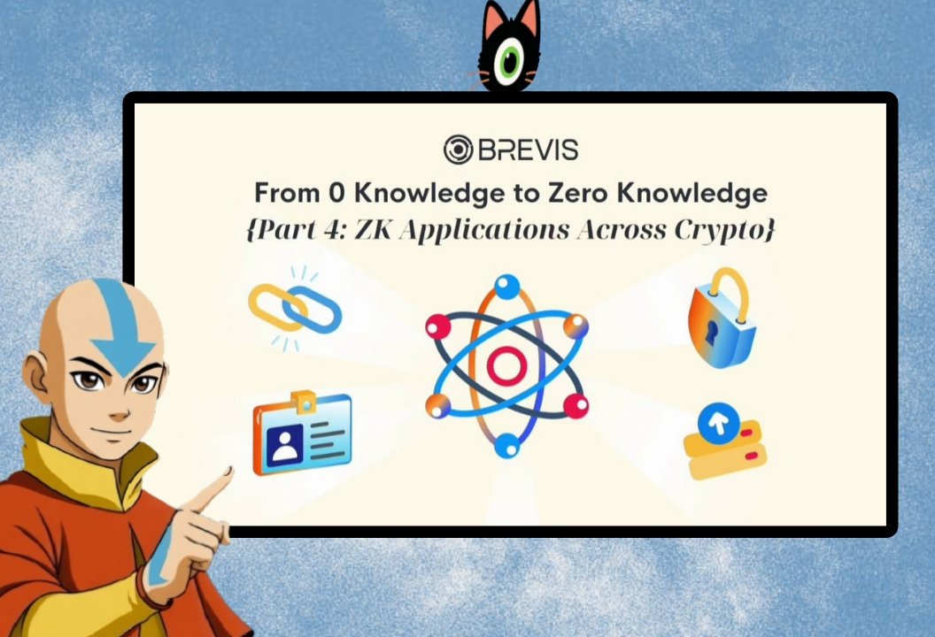 web3_bender's tweet image. our journey with @brevis_zk from 0 knowledge to zero knowledge

part 4: &quot;zk applications across crypto&quot;

have a sit and start reading...😃

this part explores zero-knowledge (zk) proofs&apos; evolution across crypto, starting with privacy as their foundational purpose. originally…