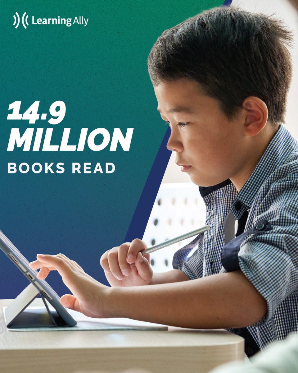 Learning_Ally's tweet image. 14.9 MILLION BOOKS READ! 🎉

See the results that are transforming literacy for students with learning differences.

View the report: bit.ly/3X8xcbE

#Literacy #Impact #LearningAlly #NonProfit #Audiobooks