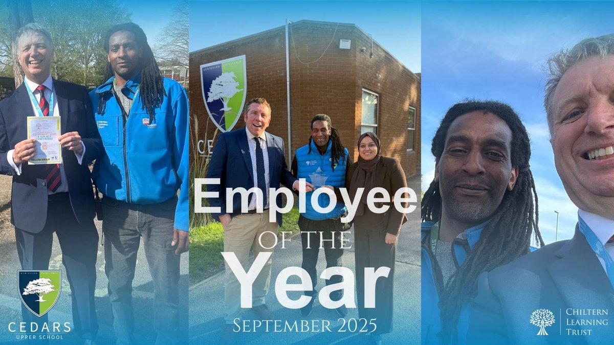 ChilternLT's tweet image. 🏆 Employee of the Year! 🏆

A massive shout-out and huge thank you to Dave for being our Employee of the Year from @Cedars_Upper ! 🎉

Dave consistently goes above and beyond to support the school community. His dedication to developing the site at Cedars is unparalleled - he…
