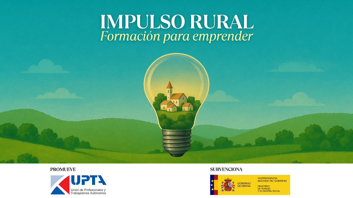 Desde UPTA España, con la subvención del <a href="/empleogob/">Ministerio Trabajo y Economía Social</a> , impulsamos la formación y el emprendimiento en el entorno rural.

💡 Nuestro objetivo: fomentar el autoempleo, fijar población y promover un desarrollo económico sostenible en el territorio.

Si quieres emprender o consolidar