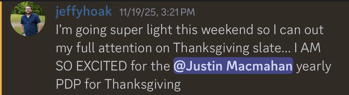 JustinMacmahan's tweet image. We’re now less than a week away and the hype for the Thanksgiving slate is building. Lots of pressure having cooked on this slate for so many years. Please remember to be responsible enough that if we lose you still have something to be thankful for