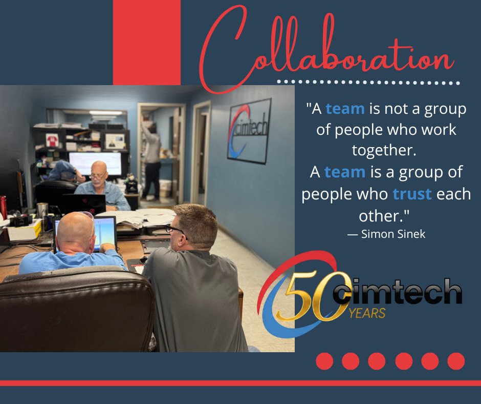 OfficialCimtech's tweet image. Big challenges require big collaboration. 🌊

At Cimtech, we combine our technical expertise with your industry insights to create waves of impact. We are committed to keeping the conversation open, honest, and productive.

#CimtechStrong #Impact #TheTEAM  #Collaboration