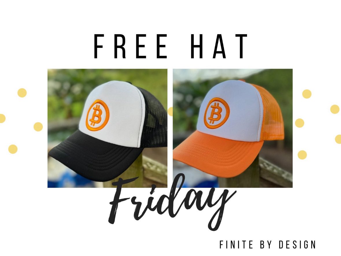 FiniteByDesign's tweet image. 🚨 FREE HAT FRIDAY IS ON! 🚨

We’re dropping a Bitcoin Trucker Hat GIVEAWAY — and you get to choose the colorway. 😎🧢
If you live for clean Bitcoin drip + pure signal… this is your moment.

How to enter:
1️⃣ Smash that follow on @FiniteByDesign
2️⃣ Share this post and blast the…