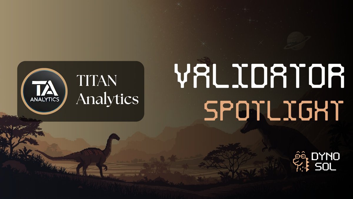 Validator Spotlight: Titan Analytics 🧵

Let’s talk about Titan Analytics, founded by Bryan Cole (<a href="/Bryan_TitanA/">Bryan | Titan Analytics</a> ) a validator operator, DAO leader, researcher, educator, and builder shaping <a href="/solana/">Solana</a> gaming + governance landscape.

Let’s dig in 👇