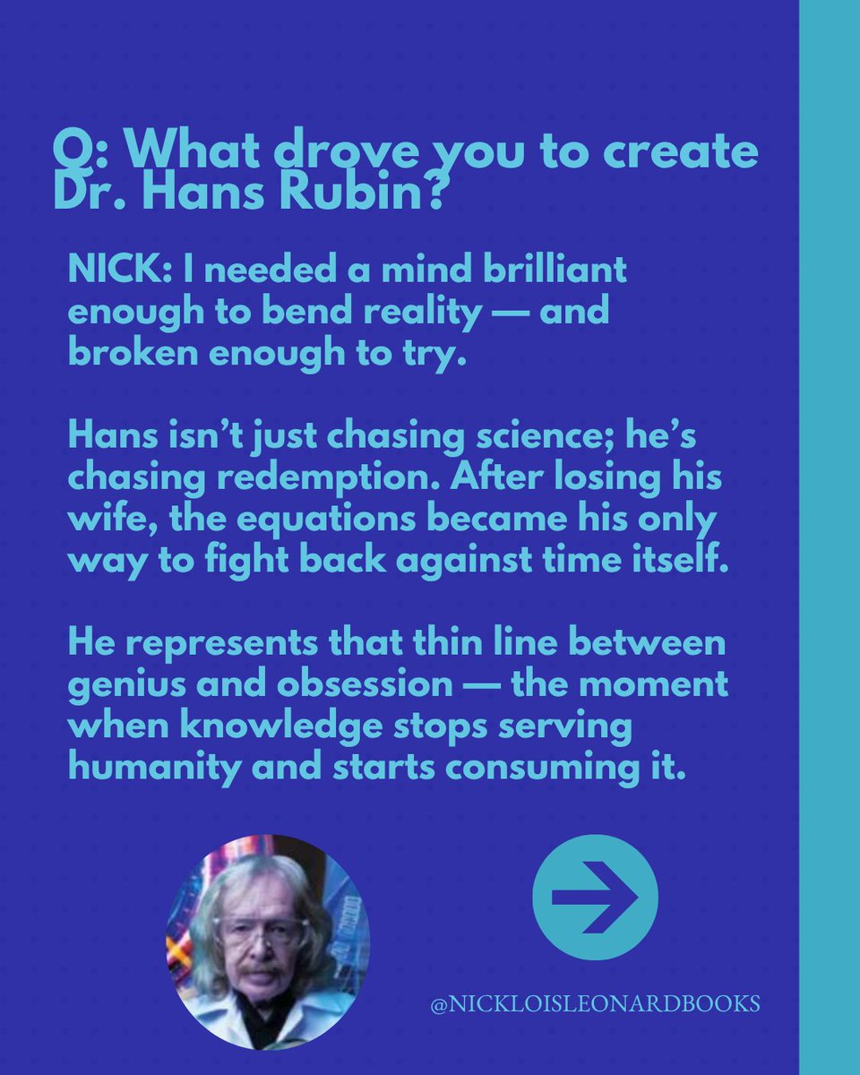 NickloisBooks's tweet image. Meet the minds behind The Quantum Effect:
🪖 Commander Clint Maxwell — the leader.
⚛️ Dr. Hans Rubin — the risk-taker.
🧬 Dr. Grace Maxwell — the visionary.

Comment your question for the next Ask Nick — the Military Ops edition.

#TheQuantumEffect
#SciFiThriller
#QuantumTech