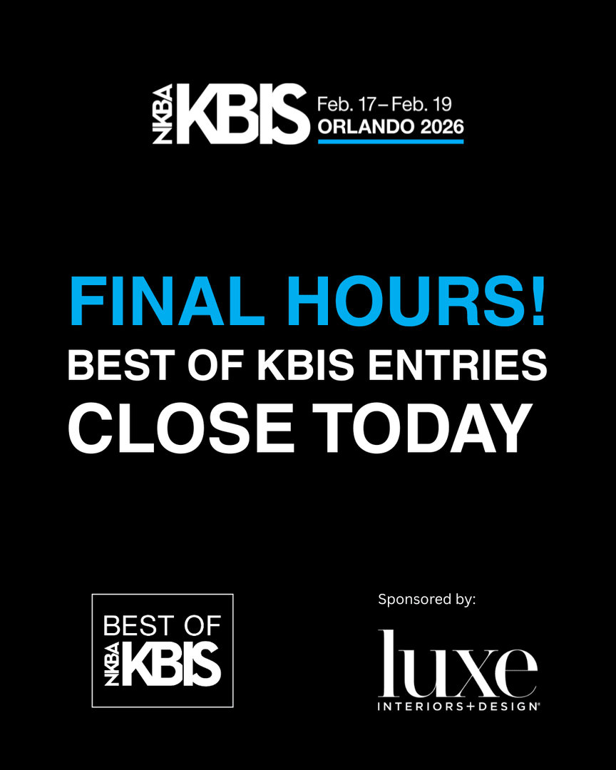 KBIS's tweet image. No pressure… but it’s your last day to make kitchen + bath history. 😉

Submit now for #BestofKBIS2026 and let the innovation speak for itself.

🔗 kbis.com/show/best-of-k… 

BOK sponsored by @luxemagazine 

📸 Emerald/KBIS