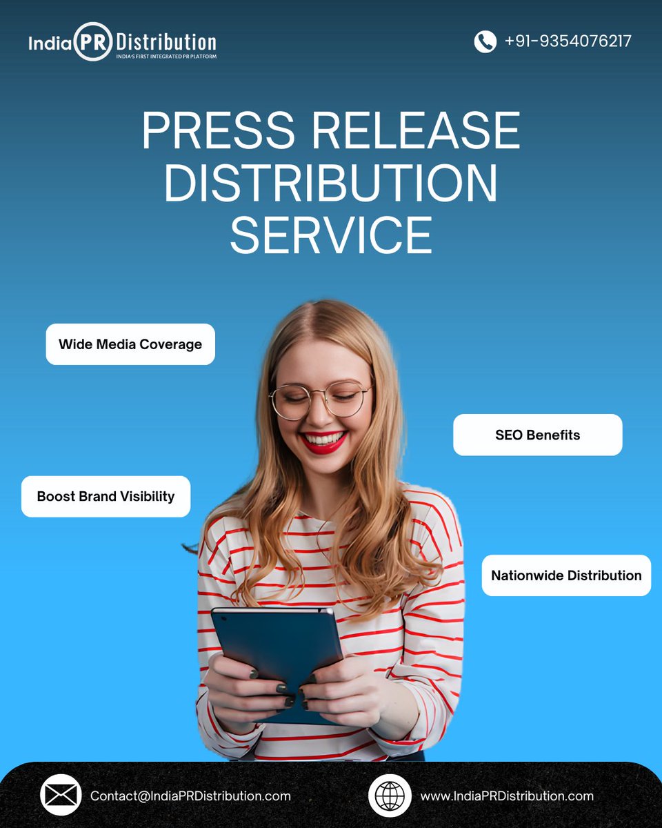 distribution_pr's tweet image. Boost your brand with India PR Distribution!

• Wide Media Coverage 
• SEO Benefits 
• Brand Visibility 
• Nationwide Reach 🚀

🔗 Learn more: IndiaPRDistribution.com

#IndiaPRDistribution #PressReleaseDistribution #BrandVisibility #MediaOutreach #PRServices #IndianMedia