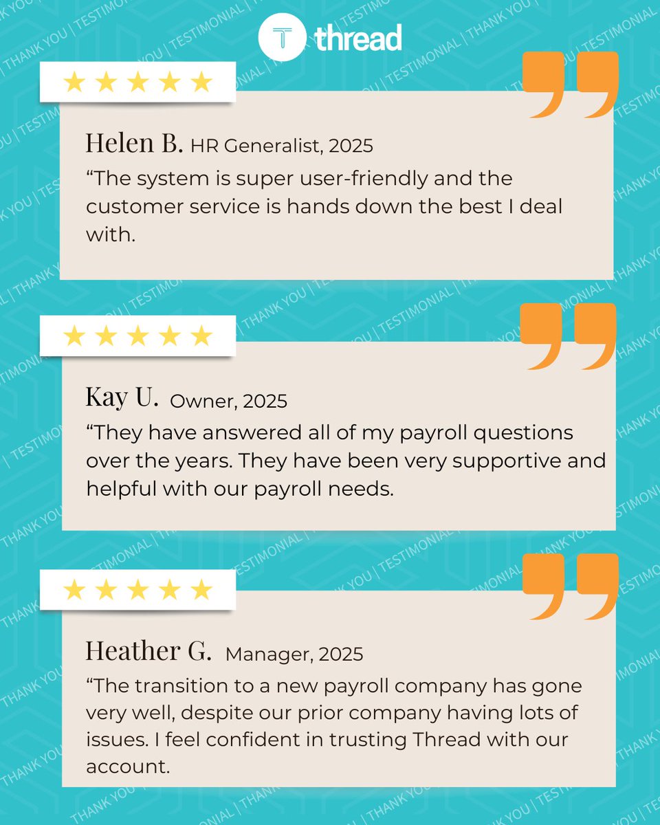 ThreadHCM's tweet image. Thank you to our clients for sharing your experiences — your feedback keeps us growing! 💚
#ClientSuccess #ThreadHCM #DeliverWOW