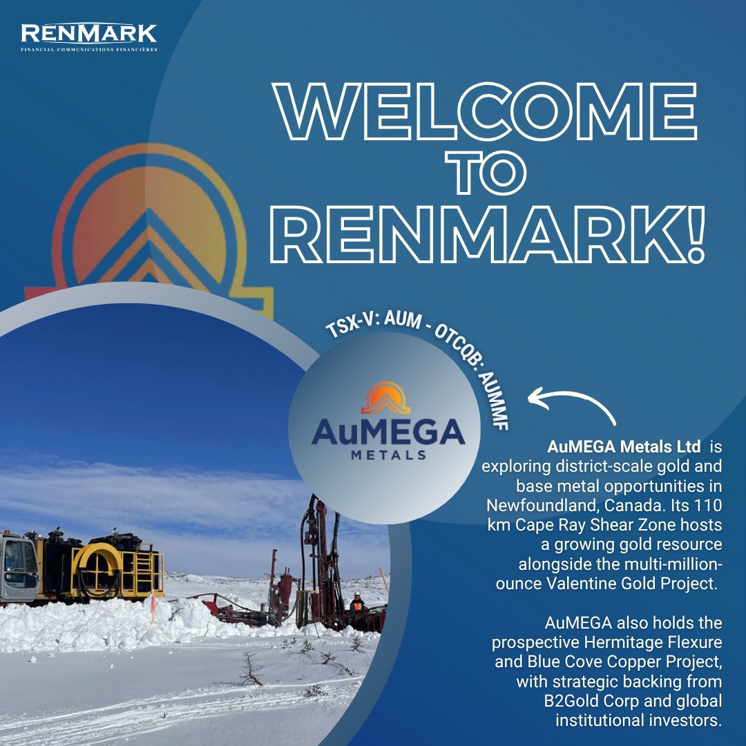 🚀💎 <a href="/AuMEGAMetals/">AuMEGA Metals (formerly Matador Mining Limited)</a> is advancing gold &amp; base metal projects in Newfoundland, Canada. 

Its 110 km Cape Ray Shear Zone hosts a growing gold resource near the multi-million-ounce Valentine Gold Project. ⚒️ 

🔗 Learn more: ow.ly/TLuH50XqJgW

#AuMEGAMetals #Mining #RenmarkIR