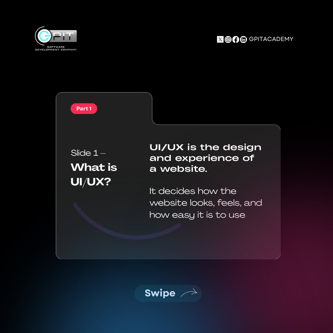 gpitnigeria's tweet image. Understanding websites shouldn’t be hard.

UI/UX = the look
Frontend = the interaction
Backend = the brain

Here’s the simplest breakdown you’ll see today.
#website_design_and_development