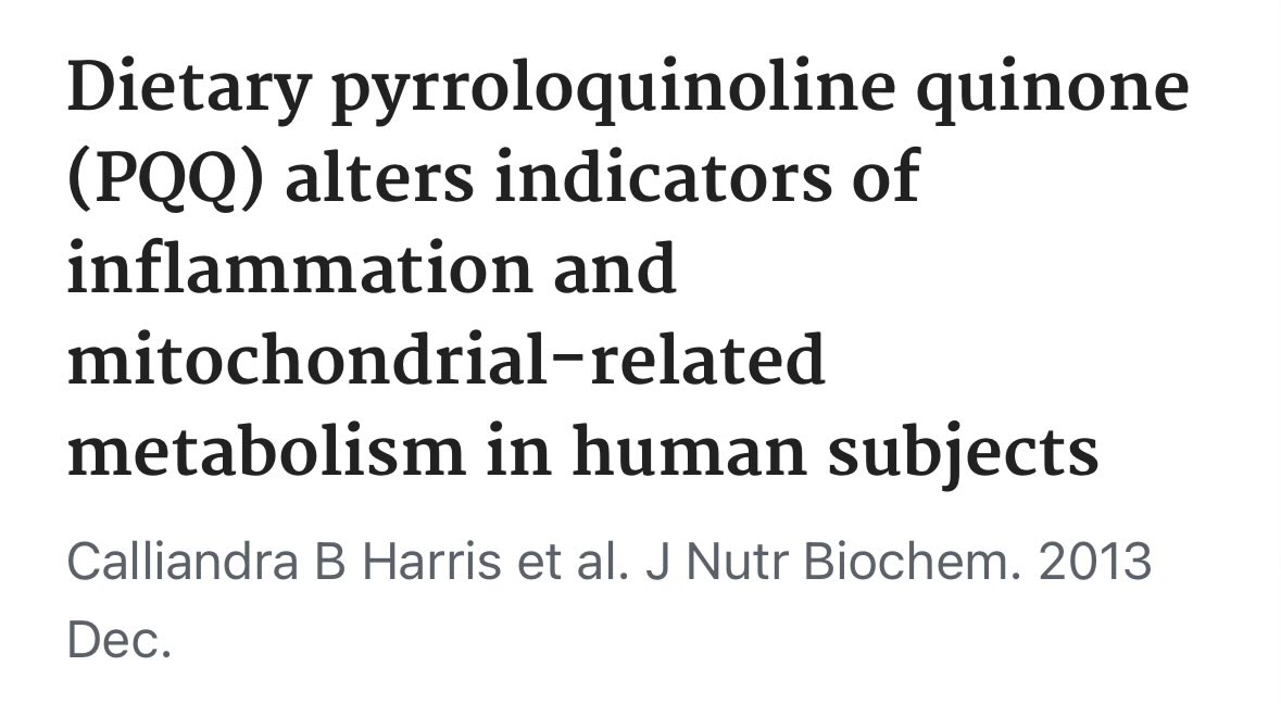 KingOfVitamins's tweet image. PQQ CRUSHES inflammation in as little as 3 DAYS

Researchers gave 10 people 0.3mg/kg PQQ daily for just 3 days and measured inflammatory markers C-reactive protein (CRP) and interleukin-6 (IL-6).

Results: CRP and IL-6 both dropped significantly. These are the two main…