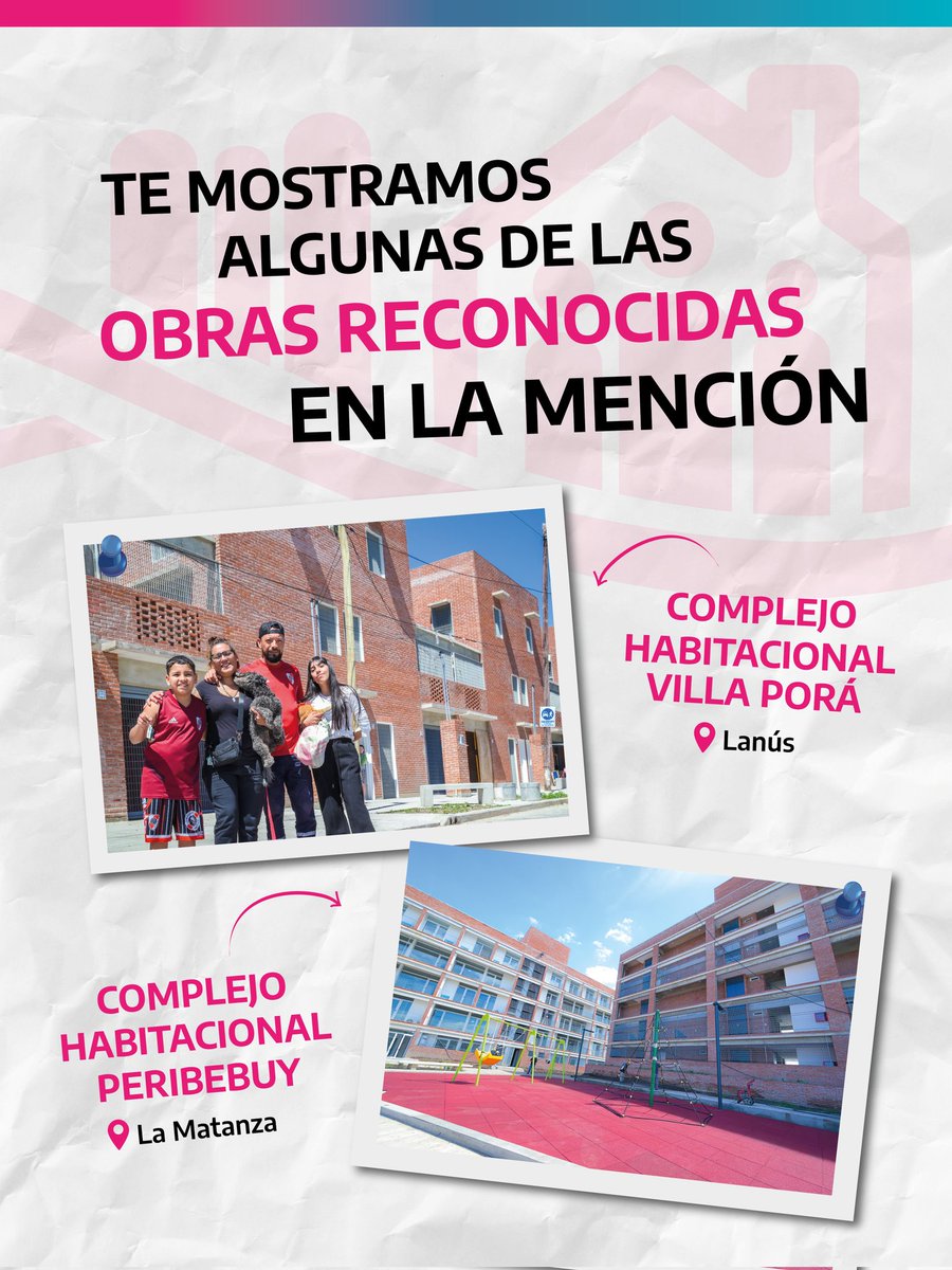 🏘️ ¡Diseño y planificación urbana que transforma los barrios populares bonaerenses!

🏅 El Sistema Barrios, desarrollado junto al Instituo Hábitat de la UBA, fue distinguido con el Premio SCA-CPAU 2025, un reconocimiento nacional que destaca proyectos de arquitectura y urbanismo.