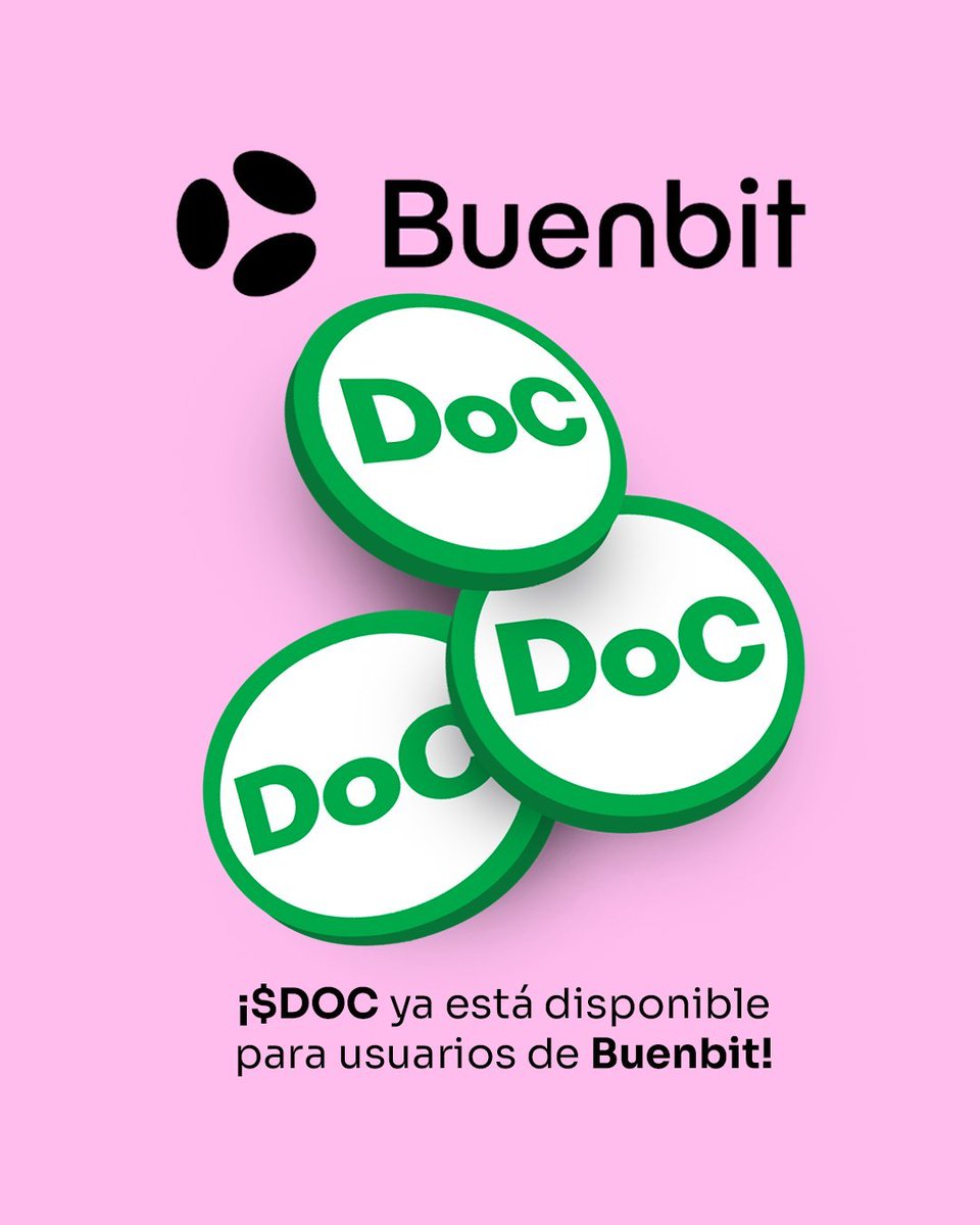moneyonchainES's tweet photo. ¡Recuerda que puedes conseguir $DOC directamente en @buenbit ! 🔥

Además de poder cambiar tu moneda local por una stablecoin bitcoiner, también puedes hacer a trabajar tus $DOC gracias a la integración con @tropykus🔥

#Buenbit está disponible para usuarios de 🇦🇷Argentina, 🇲🇽México, 🇨🇴Colombia y 🇵🇪Perú