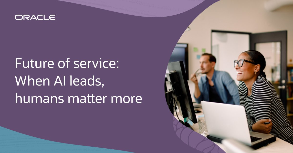 Oracle_EBS's tweet image. Oracle is helping organizations deliver AI-first service that lowers cost, accelerates resolution, and keeps people focused where they add the most value. Watch the replay to learn more: social.ora.cl/60197coBD