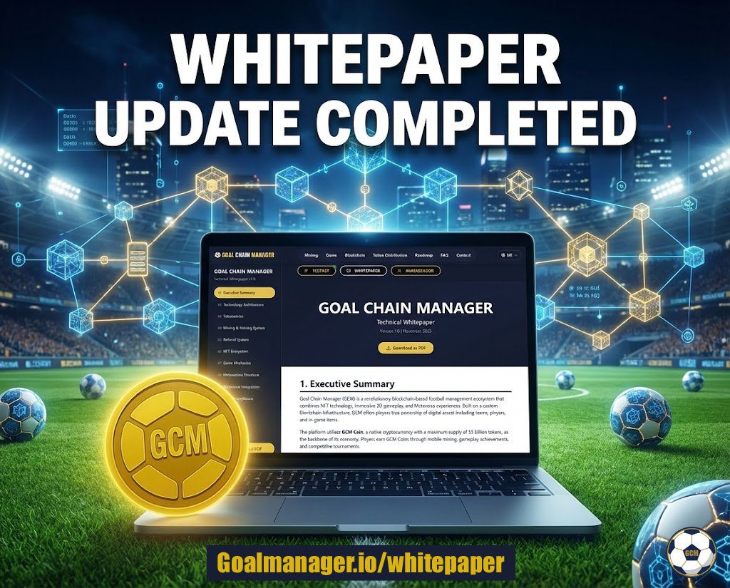 GCMcoin's tweet image. 🚀 Goal Chain Manager is Getting Stronger!

📄 Whitepaper v1.0 is now live!

👉 goalmanager.io/whitepaper

Our new Whitepaper v1.0 presents a clearer, stronger, and more future-ready vision for the Goal Chain Manager ecosystem. With enhanced architecture and refined user flows,…