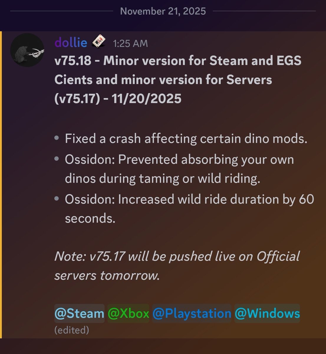 Looks like you can't use your own tames anymore but you get 3 minutes for the requirments now instead of 2. How do you think this will effect taming them <a href="/Raasclark/">Raasclark</a> ? 
#playark #arksurvivalascended
