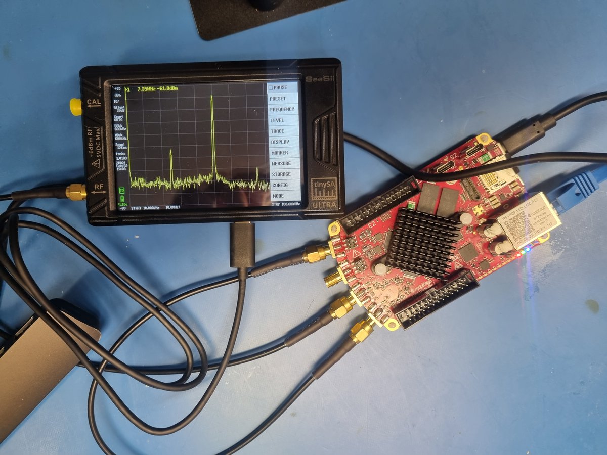 ATaylorFPGA's tweet image. Fun with the Red Pitaya Gen2 and Tiny Spectrum Analyser Ultra.